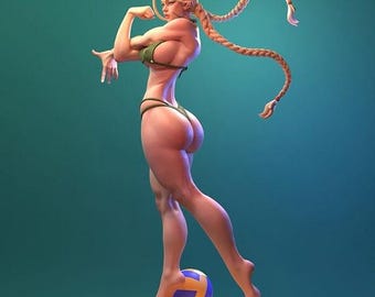 Street Fighter Cammy Resin Figure – 1/8 1/6 Scale 3D Printed Fan Art Statue | Collector Gift