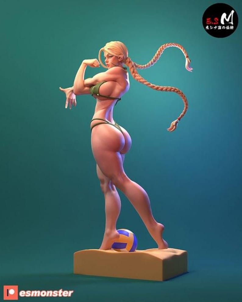 Street Fighter Cammy Resin Figure – 1/8 1/6 Scale 3D Printed Fan Art Statue | Collector Gift image 1