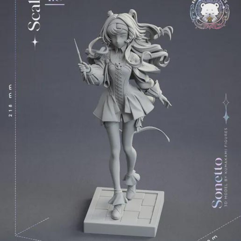 Sonetto — Reverse: 1999 | 1/8 1/6 Scale Resin Figure | Unpainted or Hand-Painted | 3D Printed Fan Art | Collector Gift image 7
