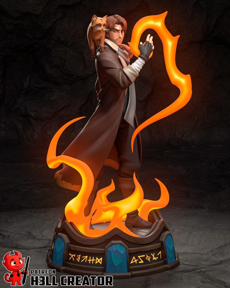 Caleb Widogast Critical Role Resin Figure – 1/8 1/6 Scale 3D Printed Statue | Collector Gift image 2
