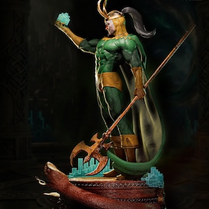 Loki — Marvel Comics | 1/8 1/6 Scale Resin Figure | 3D Printed Fan Art | Unpainted Garage Kit | Collector Statue | Collector Gift bild 7