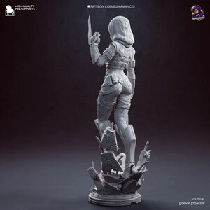 Tali'Zorah Mass Effect Fan Art Resin Figure – 1/8 1/6 Scale Unpainted Statue | Collector Gift image 7