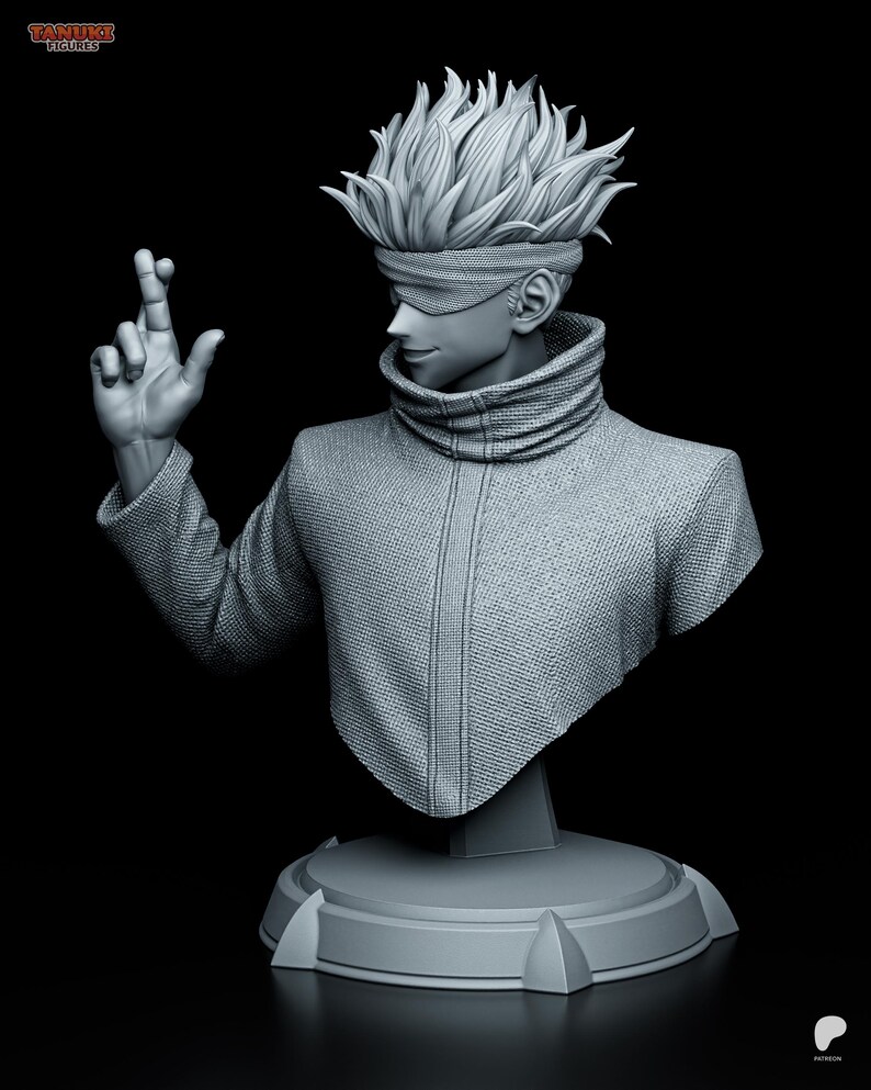 Gojo Satoru — Jujutsu Kaisen | 1/8 bis 1/6 Harz Figur | Unbemalt oder Handbemalt | 3D gedruckte Fan Art | Sammler Geschenk Bild 3