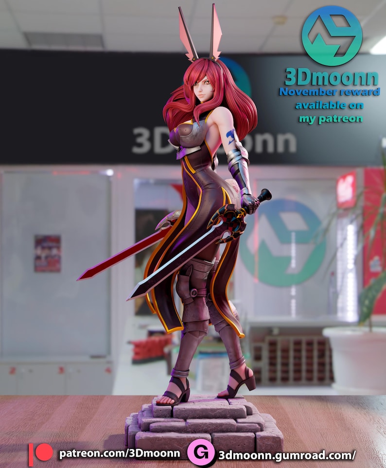 Erza Scarlet Fairy Tail Resin Figure – 1/8 1/6 Scale 3D Printed Fan Art Statue | Collector Gift image 5