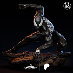 Venin — Marvel Comics | Figurine en résine à l'échelle 1/8 1/6 | Fan art imprimé en 3D | Kit de garage non peint | Statuette de collectionneur | Cadeau de collection image 4