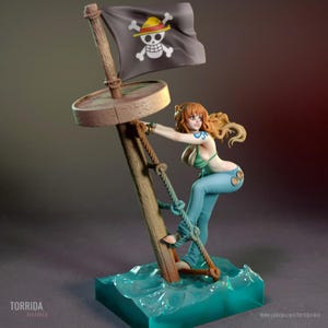 Nami One Piece Resin Figure – 1/8 1/6 Scale 3D Printed Fan Art Statue | Collector Gift image 10
