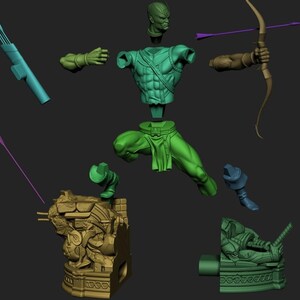 Hawkeye — Marvel | 1/8 1/6 Scale Resin Figure | 3D Printed Fan Art | Unpainted Garage Kit | Collector Statue | Collector Gift image 3