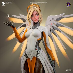 Mercy — Overwatch | 1/8 1/6 Scale Resin Figure | Unpainted or Hand-Painted | 3D Printed Fan Art | Collector Gift image 5