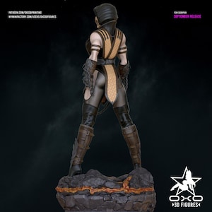 Scorpion Mortal Kombat Resin Figure – 1/8 1/6 Scale 3D Printed Fan Art Statue | Collector Gift image 1