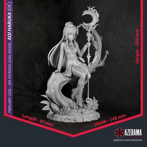 Aoi Haruka Original Character | 1/8 1/6 Scale Resin Figure | Unpainted or Hand-Painted | 3D Printed Fan Art | Collector Gift image 7