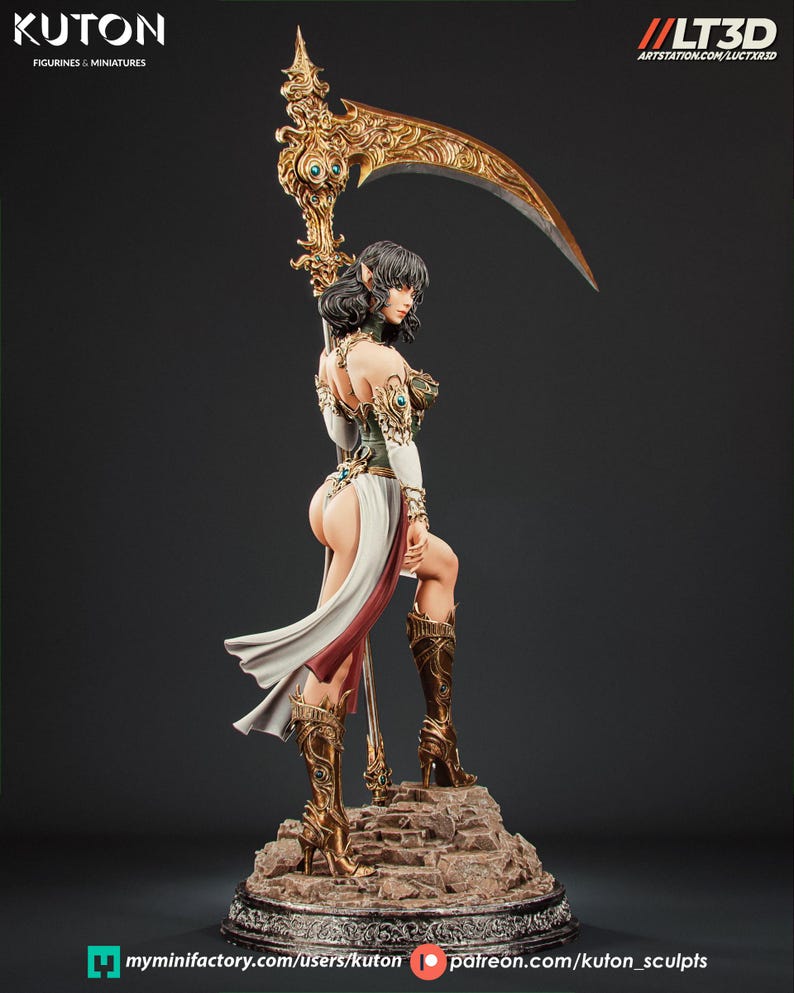 Luneth Sculpt | 1/8 1/6 Scale Resin Figure | Unpainted or Hand-Painted | 3D Printed Fan Art | Collector Gift immagine 1
