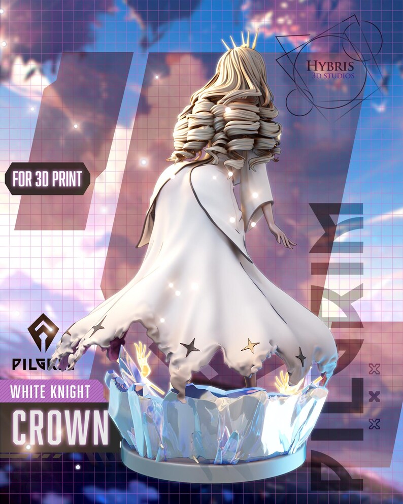 Nikke Goddess Of Victory Crown | 1/8 1/6 Scale Resin Figure | Unpainted or Hand-Painted | 3D Printed Fan Art | Collector Gift image 4