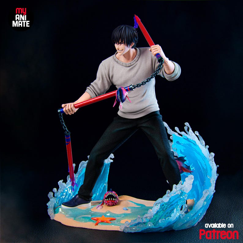 Toji Fushiguro Jujutsu Kaisen Resin Figur - 1/8 1/6 Fan Art Statue | Sammler Geschenk Bild 2