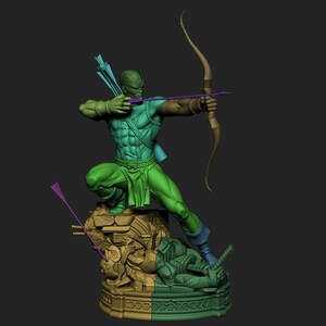Hawkeye — Marvel | 1/8 1/6 Scale Resin Figure | 3D Printed Fan Art | Unpainted Garage Kit | Collector Statue | Collector Gift image 2
