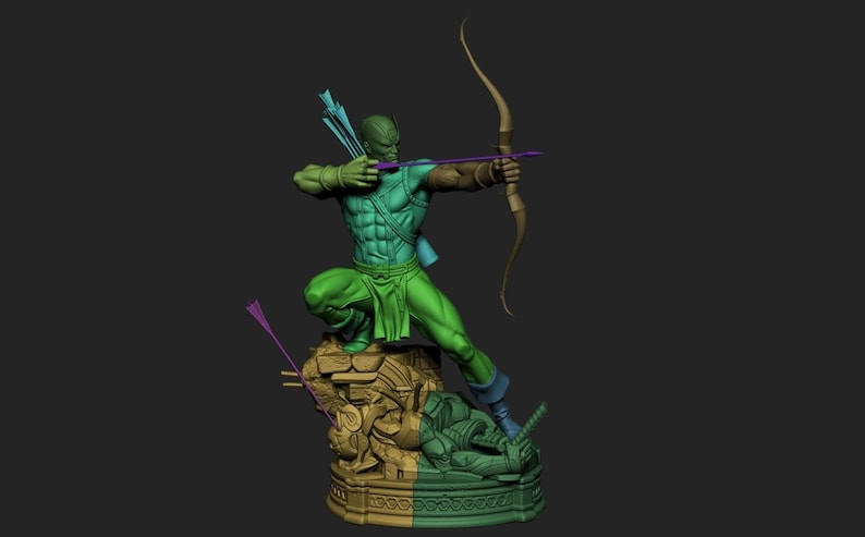 Hawkeye — Marvel | 1/8 1/6 Scale Resin Figure | 3D Printed Fan Art | Unpainted Garage Kit | Collector Statue | Collector Gift image 2
