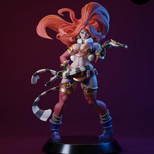 Red Monika Battle Chasers Resin Figure – 1/8 1/6 Scale Fan Art Statue | Collector Gift image 4