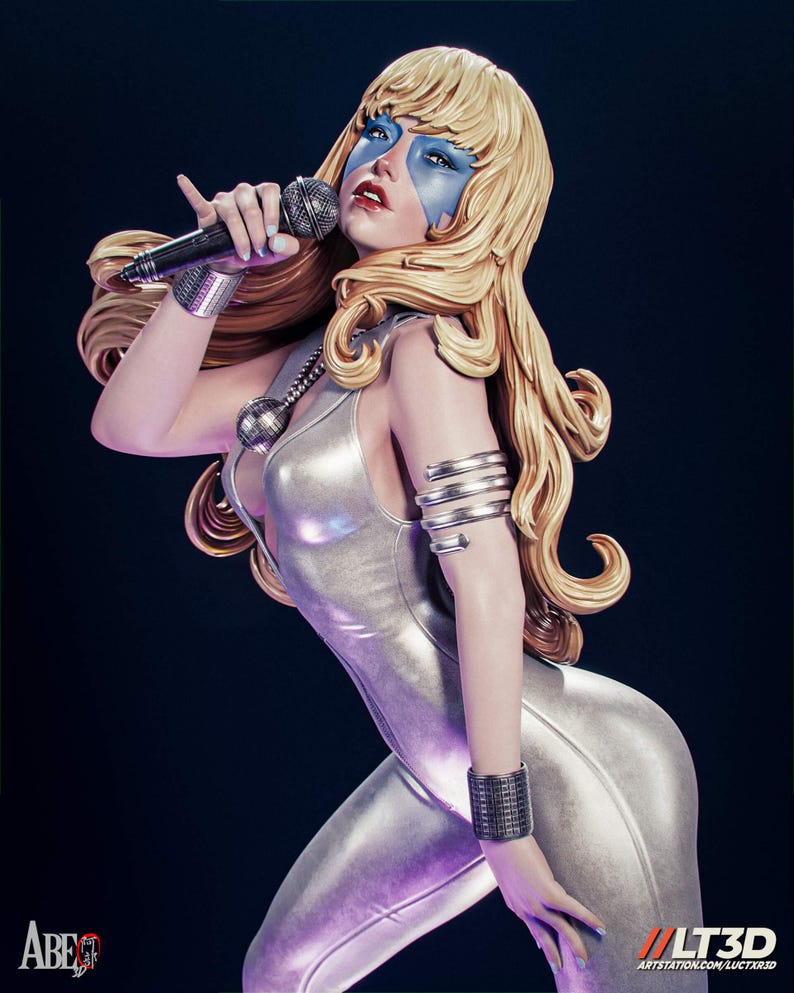 Dazzler Resin Figure – 1/8 1/6 Scale 3D Printed Fan Art Statue | Collector Gift image 8