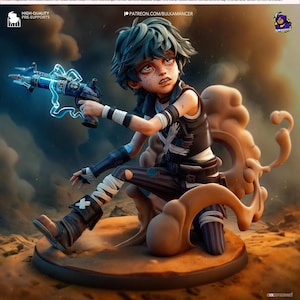 Isha — geheimzinnig | Harsfiguur schaal 1/8 1/6 | Ongeverfd of handgeschilderd | 3D-geprinte fanart | Verzamelaarscadeau afbeelding 3