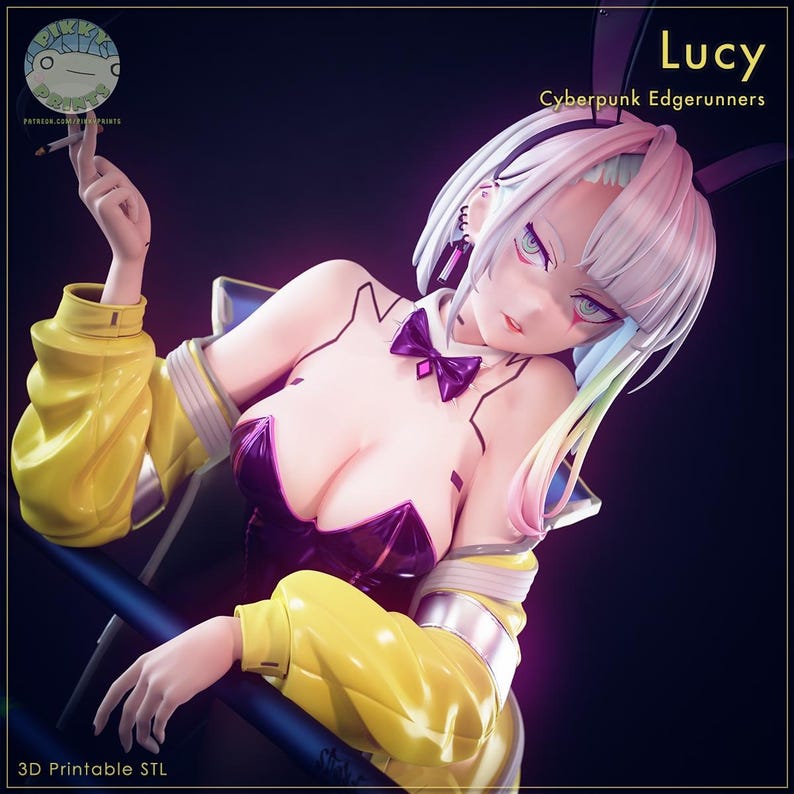 Figura de Lucy Heartfilia – Estatua de resina de Cyberpunk Edgerunners (escala 1/8, 1/6) / Regalo de coleccionista imagen 1