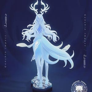 Lauma Deer Form — Genshin Impact | 1/8 1/6 Scale Resin Figure | Unpainted or Hand-Painted | 3D Printed Fan Art | Collector Gift image 1