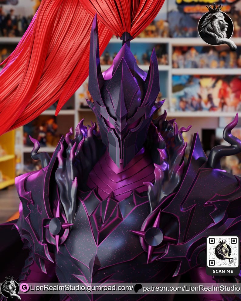 Igris Solo Leveling Resin Figure – Skala 1/8 1/6, drukowana w 3D figurka fanowska | Prezent dla kolekcjonera zdjęcie 3