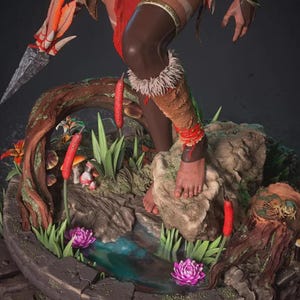Nidalee — League of Legends | 1/8 1/6 Scale Resin Figure | Unpainted or Hand-Painted | 3D Printed Fan Art | Collector Gift 画像 4