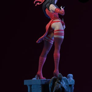 Elektra — Marvel | Harsfiguur schaal 1/8 1/6 | 3D-geprinte fanart | Ongeverfde garagekit | Verzamelaarsstandbeeld | Verzamelaarscadeau afbeelding 4