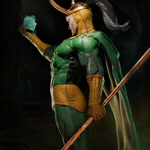 Loki — Marvel Comics | 1/8 1/6 Scale Resin Figure | 3D Printed Fan Art | Unpainted Garage Kit | Collector Statue | Collector Gift bild 9