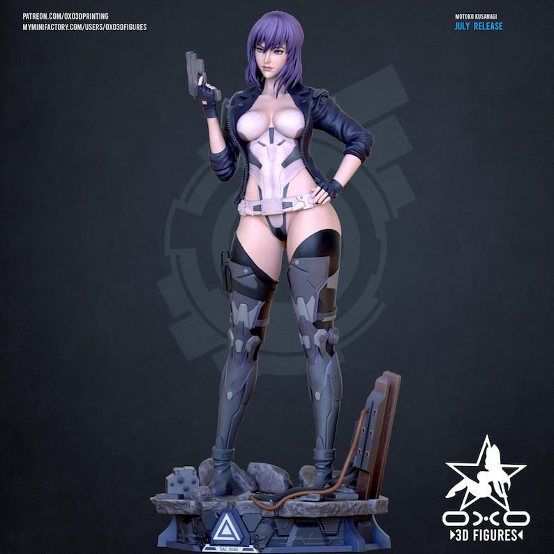 Major Motoko Kusanagi Ghost in the Shell Resin Figure – 1/8 1/6 Scale Fan Art Statue | Collector Gift image 5