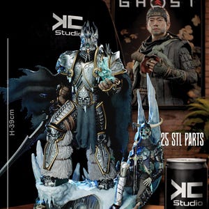 Lich King Diamond 20260401T104532Z | 1/8 1/6 Scale Resin Figure | Unpainted or Hand-Painted | 3D Printed Fan Art | Collector Gift imagen 8