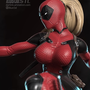 Deadpool — Marvel | 1/8 1/6 Scale Resin Figure | Unpainted or Hand-Painted | 3D Printed Fan Art | Collector Gift image 3