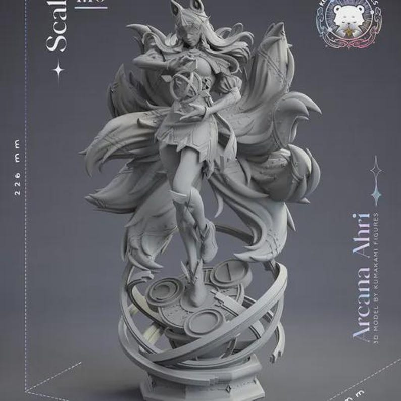 MysticRealms Bundle — Mixed (Kumakami) | 1/8 1/6 Scale Resin Figure | Unpainted or Hand-Painted | 3D Printed Fan Art | Collector Gift zdjęcie 4