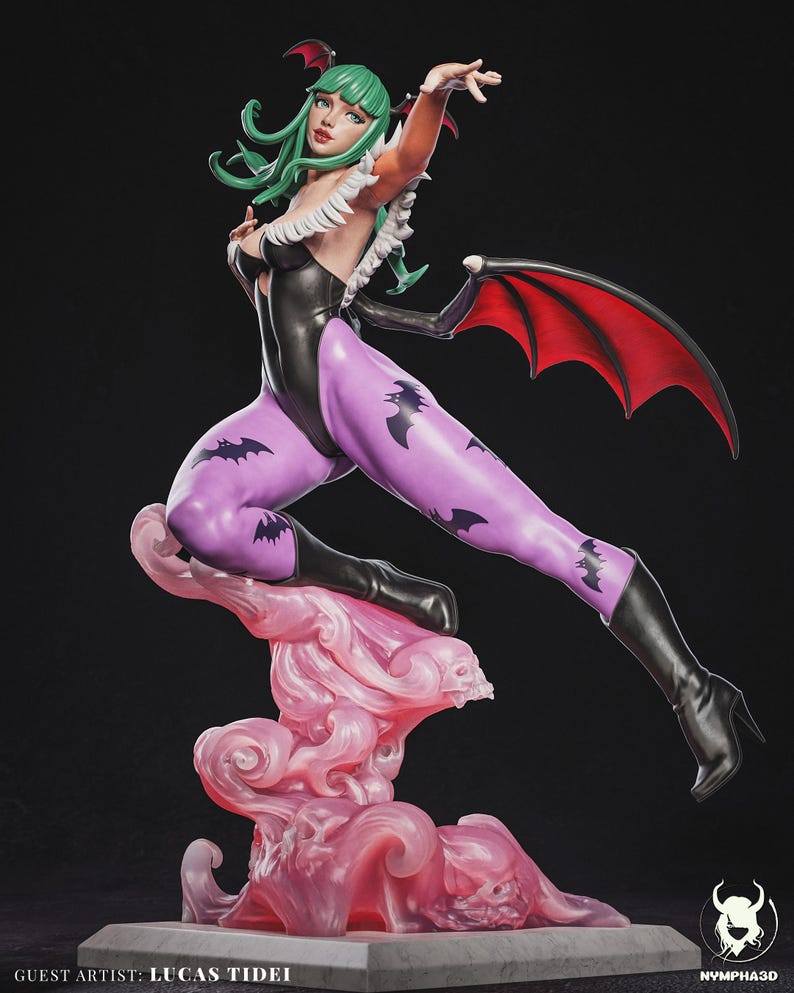 Morrigan — Darkstalkers | 1/8 1/6 Scale Resin Figure | Unpainted or Hand-Painted | 3D Printed Fan Art | Collector Gift image 9