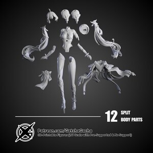 Luno | 1/8 1/6 Scale Resin Figure | Unpainted or Hand-Painted | 3D Printed Fan Art | Collector Gift image 3
