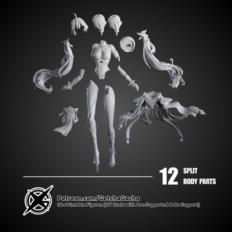Luno | 1/8 1/6 Scale Resin Figure | Unpainted or Hand-Painted | 3D Printed Fan Art | Collector Gift image 3