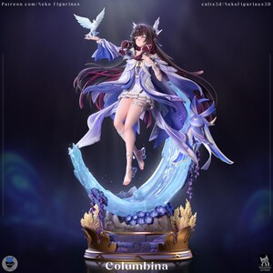Columbina Genshin Impact Resin Figure, 1/8 1/6 Scale Resin Statue, Unpainted Garage Kit or Hand Painted, 3D Printed Collectible image 6