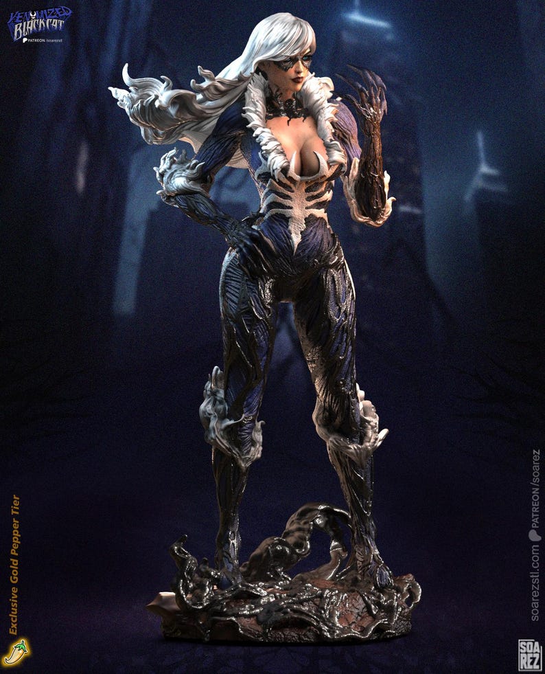 Black Cat — Marvel Comics | 1/8 1/6 Scale Resin Figure | Unpainted or Hand-Painted | 3D Printed Fan Art | Collector Gift image 6