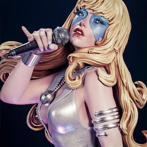 Dazzler Resin Figure – 1/8 1/6 Scale 3D Printed Fan Art Statue | Collector Gift image 1