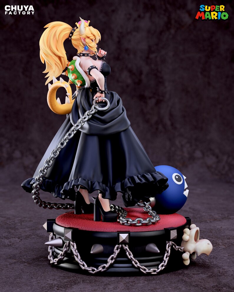 Bowsette — Super Mario | 1/8 1/6 Scale Resin Figure | Unpainted or Hand-Painted | 3D Printed Fan Art | Collector Gift image 3