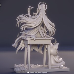 Aemeath — Wuthering Waves | 1/8 1/6 Scale Resin Figure | 3D Printed Fan Art | Unpainted Garage Kit | Collector Gift afbeelding 7