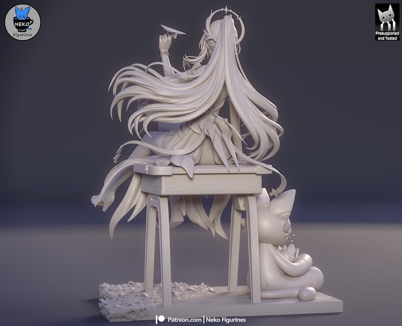 Aemeath — Wuthering Waves | 1/8 1/6 Scale Resin Figure | 3D Printed Fan Art | Unpainted Garage Kit | Collector Gift afbeelding 7