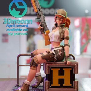 Fio Metal Slug Resin Figure – 1/8 1/6 Scale 3D Printed Fan Art Statue | Collector Gift image 1