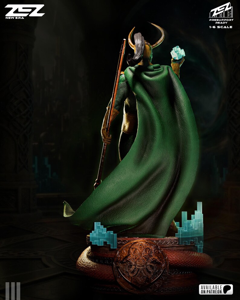 Loki — Marvel Comics | 1/8 1/6 Scale Resin Figure | 3D Printed Fan Art | Unpainted Garage Kit | Collector Statue | Collector Gift bild 6