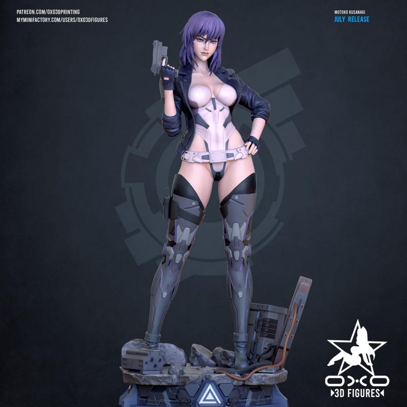 Major Motoko Kusanagi Ghost in the Shell Resin Figure – 1/8 1/6 Scale Fan Art Statue | Collector Gift image 1