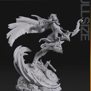 Alleria Windrunner — World of Warcraft | Harsfiguur schaal 1/8 1/6 | Ongeverfd of handgeschilderd | 3D-geprinte fanart | Verzamelaarscadeau afbeelding 7