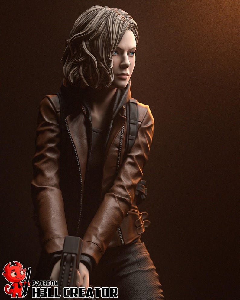 Figura de resina de Grace Ashcroft de Resident Evil – Escala 1/8 1/6 Estatua de fan art impresa en 3D / Regalo de coleccionista imagen 4