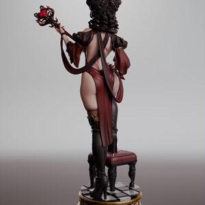 Queen of Hearts Resin Figure – Alice in Wonderland Fan Art Statue (1/8 1/6 Scale) | Collector Gift image 4