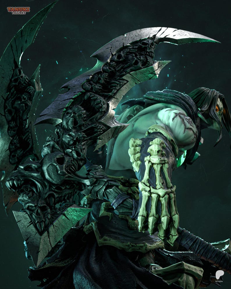 Death — Darksiders II | 1/8 1/6 Scale Resin Figure | 3D Printed Fan Art | Unpainted Garage Kit | Collector Statue | Collector Gift image 8
