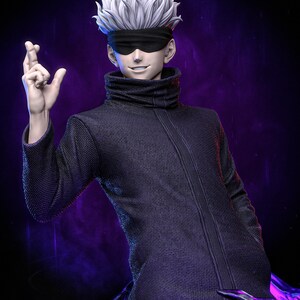Gojo Satoru Resin Figure – Jujutsu Kaisen Fan Art Statue (1/8, 1/6 Scale) | Collector Gift image 4
