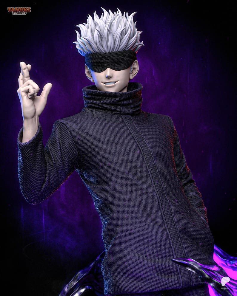 Gojo Satoru Resin Figure – Jujutsu Kaisen Fan Art Statue (1/8, 1/6 Scale) | Collector Gift image 4